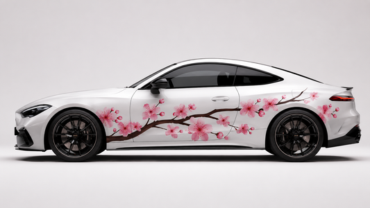 Pink Sakura Cherry Blossom Branch Car Decal